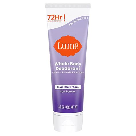 Lume Whole Body Deodorant - Invisible Cream Tube - 72 Hour Odor Control - Aluminum Free, Baking Soda Free, Skin Safe - 3.0 ounce (Soft Powder) Body Deodorant, Deodorant For Women, Lavender Sage, Body Odor, Personal Hygiene, Antiperspirant, Natural Deodorant, Whole Body, Morning Routine