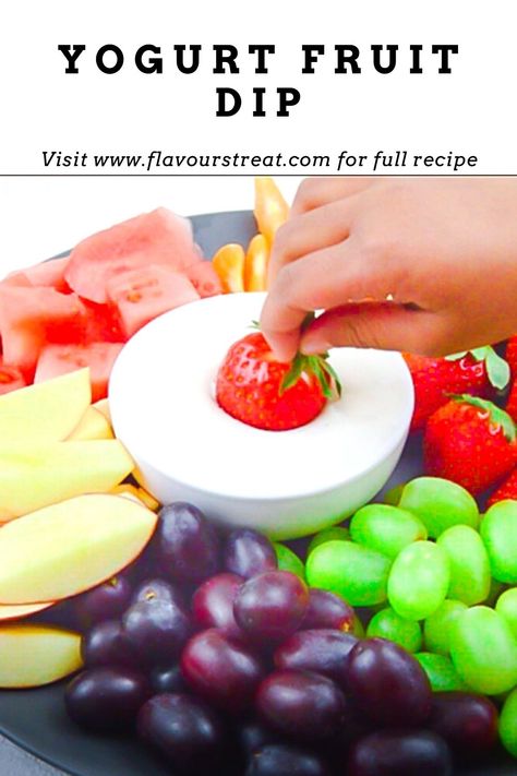 Fruit Dip With Greek Yogurt Cool Whip, Easy Healthy Fruit Dip, Healthy Fruit Appetizers, Fruit Dip With Cool Whip And Yogurt, Dipping Sauce For Fruits, Fruit Dip Yogurt, Fruit Dip Made With Yogurt, Fruit Kebabs Ideas, Yoghurt Fruit Dip