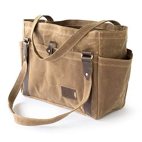 The Everyday Waxed Canvas Tote Bag is a perfect companion for any occasion. It is rugged enough to take on all types of adventures and will last you for years. Waxed Canvas Tote Bag, Tote Bag With Pockets, Bag With Pockets, Cotton Handbag, Carryall Tote, Leather Key Fobs, Letter Monogram, Everyday Tote, Personalized Tote Bags