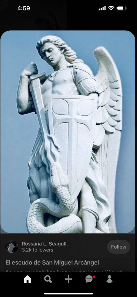 St Michael Statue, Saint Michael Statue, Archangel Michael Tattoo, St Michael Archangel, Michael Archangel, Christ Tattoo, St Michael The Archangel, Statue Tattoo, Michael The Archangel