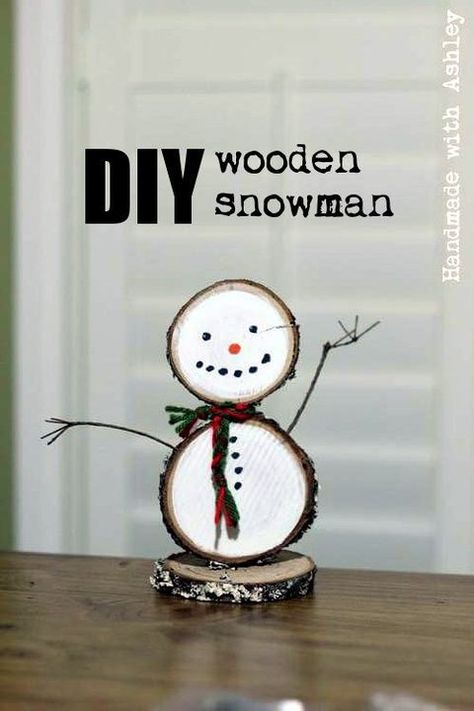 snowman craft wood Diy Wooden Snowman, Holiday Challenge, Easy Thanksgiving Crafts, Chirstmas Decor, Snowman Craft, Wooden Snowman, Thanksgiving Crafts For Kids, Craft Wood, Easy Halloween Crafts