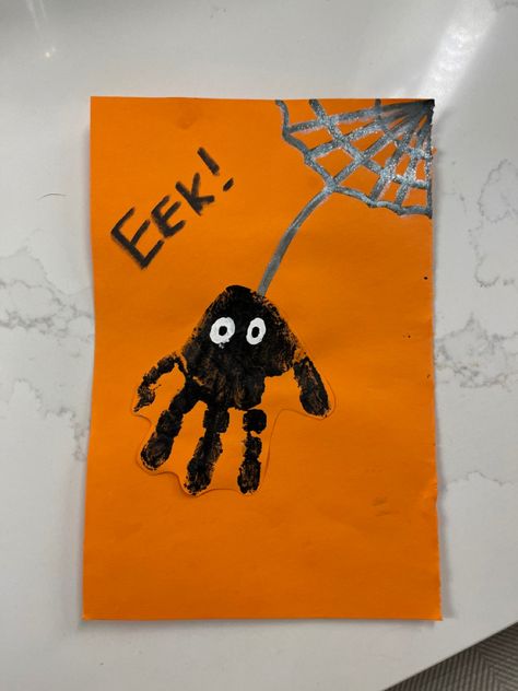 Spiderweb Craft, Classroom Birthday, Halloween Preschool, Handprint Craft, Halloween Crafts For Kids, Halloween Spider, Hand Print, Toddler Crafts, Halloween Kids