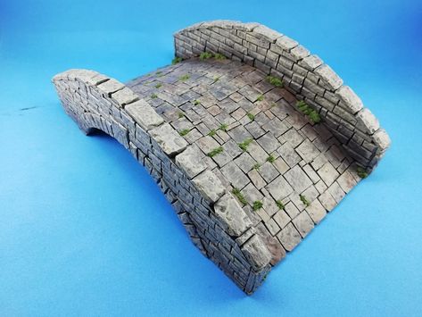 Miniature Bridge, Diy Christmas Village Displays, Bridge Model, Diy Christmas Village, Christmas Village Display, Village Display, Stone Bridge, Play Therapy, Old Bridge