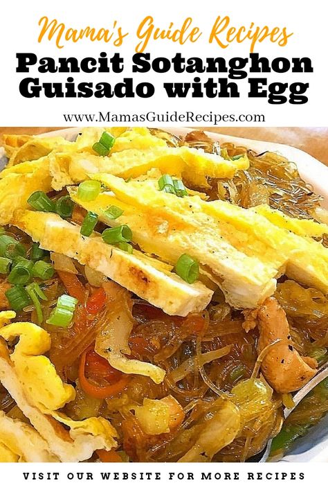 Pancit Sotanghon Guisado with Egg Pancit Sotanghon Recipe, Sotanghon Guisado Recipe, Pancit Sotanghon, Sotanghon Guisado, Sotanghon Recipe, Pancit Sotanghon Guisado, Pancit Canton Guisado, Pancit Bihon Guisado, Pancit Bihon