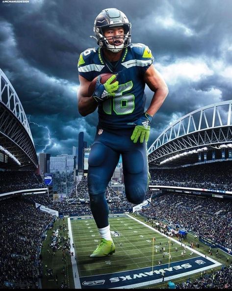 Tyler Lockett Seahawks, Tyler Lockett Wallpaper, Collage Football, Tyler Lockett, Russell Wilson, Seattle Seahawks, Seattle, Nfl, Football