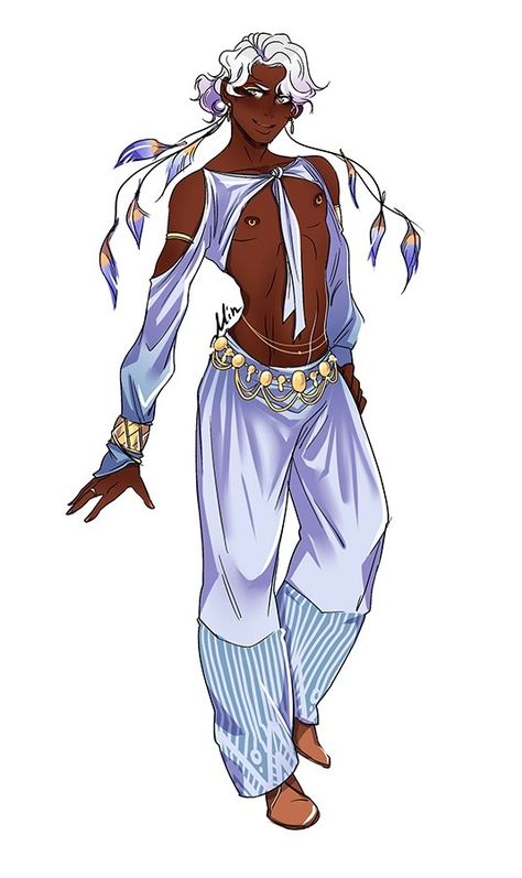 Male Harem Outfit, Egyptian Clothing Male, Male Cabaret, African Print Wallpaper, Dnd Aesthetic, Male Harem, Egyptian Clothing, Boy Oc, Art Ocs