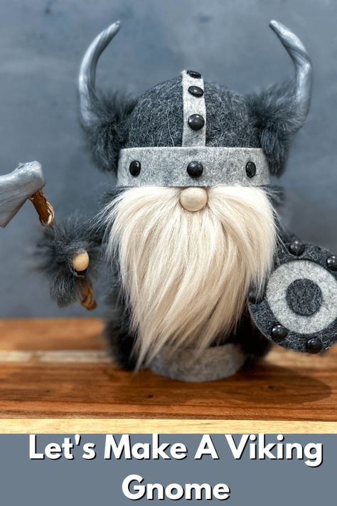 Themed Gnomes – Page 2 Scottish Gnome Diy, Christmas Crafts For Adults To Make, Goth Gnome, Holiday Gnomes Diy, Gnome Projects, No Sew Gnome, Themed Gnomes, Viking Gnome, Viking Camp