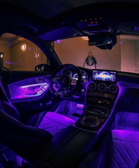 Amg Gt Interior, Background Zepeto Room, Car Led Lights Interiors, Episode Interactive Backgrounds, Purple Car, Dream Life House, Amg Gt, Car Led Lights, Amazing Nature Photography