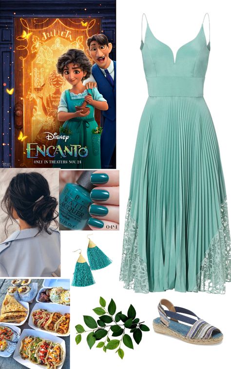 Julieta Madrigal Costume, Diy Encanto Costume, Encanto Costume Ideas, Encanto Costume Diy, Encanto Outfit Ideas, Encanto Inspired Outfits, Encanto Outfits, Encanto Disneybound, Disney Trip Planner