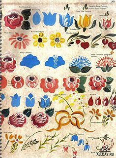 Arte Folk, Folk Art Flowers, Scandinavian Folk Art, Tole Painting, Arte Popular, Folk Art Painting, Art Furniture, Art Google, Painting Patterns