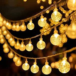 Amazon.com: ANJAYLIA 33ft 80LED Globe String Lights Fairy Lights Battery Operated String Lights with Remote Waterproof Indoor Outdoor Hanging Lights Christmas Lights for Home Party Patio Garden Wedding : Home & Kitchen Hanging Lights Christmas, Battery Operated String Lights, Lights For Home, Variety Store, Globe String Lights, Indoor String Lights, Dorm Room Essentials, Lights Christmas, Ceiling Fan In Kitchen