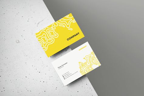 Yellow Business Card Design Templet | Meha H. - Visual Branding Yellow Business Card, Unique Business Card, Visit Card, Card Design Template, Create A Business, Yellow Colour Scheme, Business Card Design Creative, Minimal Abstract, Visual Branding