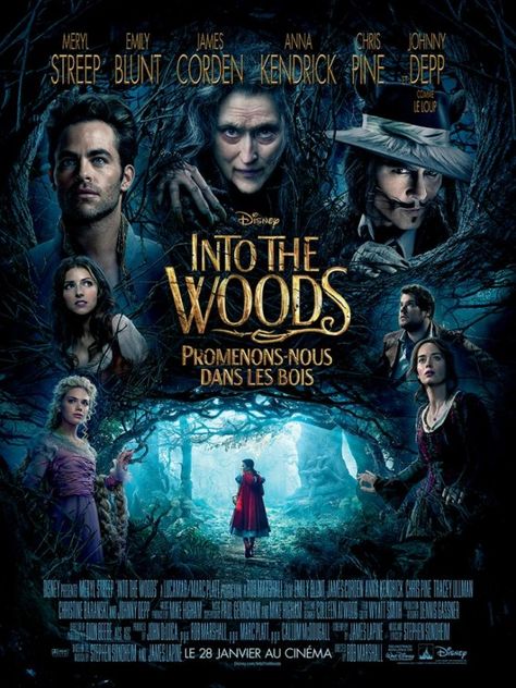 Into the Woods (2014) Into The Woods Movie, Otto Movie, Dunia Disney, Film Trailer, Septième Art, Film Posters Vintage, Film Disney, Hotel Transylvania, Anna Kendrick