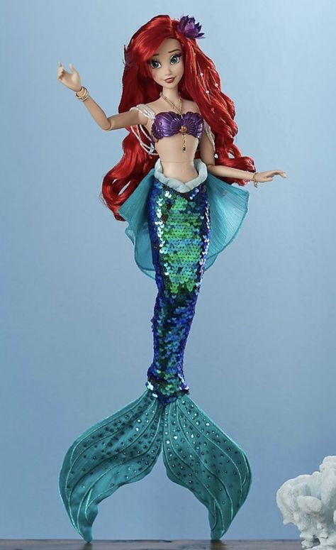 Princesa Ariel Disney, Ariel Doll, Mermaid Barbie, Ariel Disney, Disney Doll, Disney Princess Dolls, Flowing Hair, Princess Drawings, Mermaid Dolls