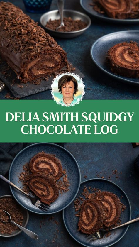 Delia Smith Squidgy Chocolate Log Delia Smith Recipes, Chocolate Log Recipe, Chocolate Log, Delia Smith, Sugar Icing, Rich Desserts, Chefs Table, Caster Sugar, Caster