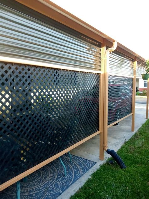 1/4-in x 48-in x 8-ft White Vinyl Privacy Lattice in the Lattice & Accessories department at Lowes.com Lattice Wall Outdoor, Carport Privacy, Diy Lattice Privacy Screen, Lattice Privacy Fence, Privacy Lattice, Backyard Dyi, Lattice Fence Panels, Vinyl Lattice Panels, Lattice Privacy Screen