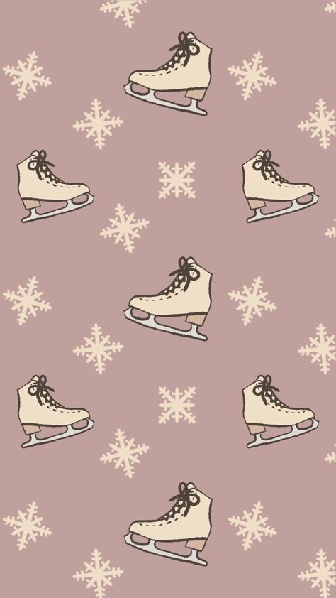 Ice Skating Iphone Wallpaper, Winter Iphone Wallpaper Aesthetic January, Ice Skate Wallpaper, Figure Skating Wallpaper Iphone, Ice Skating Wallpaper Iphone, Ice Skating Wallpaper Aesthetic, Wallpapers For Winter, Ice Skating Background, Kawaii Winter Wallpaper