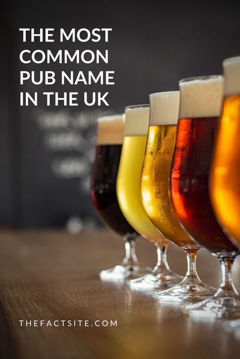 Can you guess the most common names of UK pubs? New Inn, Railway and Royal Oak are just some of the top 10 British pub names! Click here to find them all. #TheFactSite #Facts #UnitedKingdom #Names #Pub #Travel Pub Names, International Beer Day, Uk Pub, Beer Day, British Pub, Travel Facts, Public House, Common Names, My Town