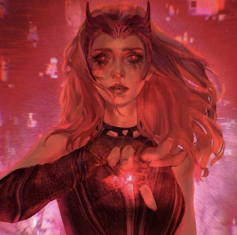 Scarlet Witch Black Power, Scarlet Witch Comic Aesthetic, Powerful Female Characters, Scarlet Witch Animated, Wanda Vs Agatha, Scarlett Witch Fanart, Scarlett Witch Art, Scarlet Witch Nails, Wanda Maximoff Drawing