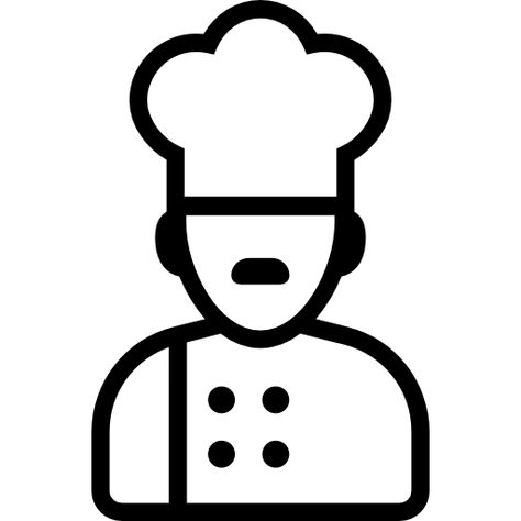 Chef outline I Free icon Chef Drawing Easy, Cute Easy Drawings, Free Icon, Free Vectors, Icon Font, Vector Icons, Easy Drawings, Svg Files, Vinyl Decals