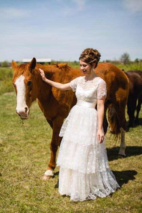 Layered tulle wedding dress