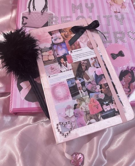 Y2k Diary, Girly Scrapbook, Diary Aesthetic, Friend Scrapbook, Cute Scrapbooks, Pretty Journals, Pink Aura, Cute Journals, Art Journal Therapy