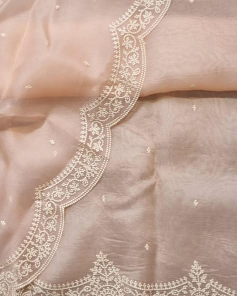 ~ DILRUBA~ {Pre Order 4/8 Weeks •Dm For Purchase/Enquiries} Embrace elegance with our Pure Organza Silk saree. This exquisite saree features: :Delicate embroidery with a pearl border :Graceful scallop edges :A beautifully stitched blouse Available in stunning pastel colors, the lightweight and ethereal fabric ensures comfort and sophistication. Perfect for any special occasion…🕊️ ~Please note: The product colour may appear lighter or darker due to photography lighting or media settings. -... Organza Sarees Embroidery, Event Poster Design Inspiration, Pearl Border, Chiffon Shift Dress, Cotton Saree Blouse Designs, Lace Saree, Lace Dress Design, Organza Silk Saree, African Pattern Design