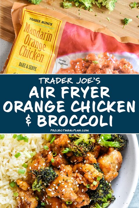 Chicken And Broccoli Dinner, Orange Chicken And Broccoli, Trader Joes Recipes Healthy, Broccoli Dinner, Macro Tracking, Easy Delicious Dinners, Veggie Fries, Orange Chicken Recipe, Air Fried Food