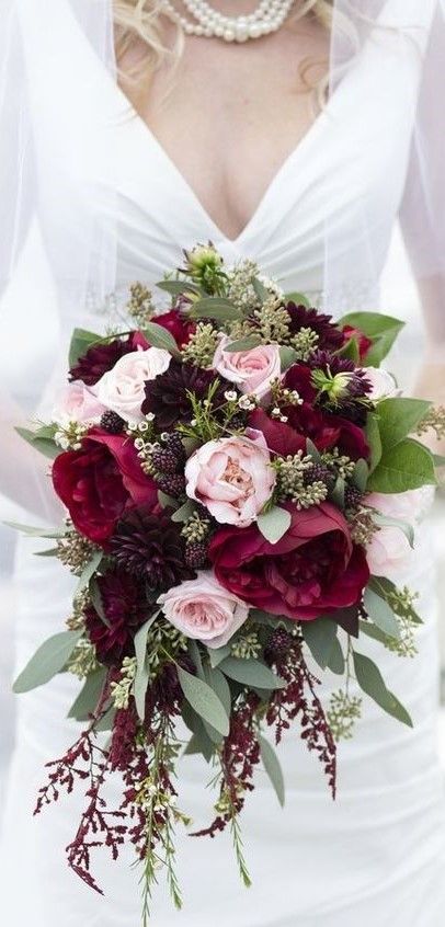 Style wise I'm thinking something like this with less burgundy and more soft pink cream tones Bridesmaid Bouquets, Winter Ideas, Wedding Winter, Burgundy Wedding, Wedding Wishes, Wedding Time, Bride Bouquets, Flower Bouquet Wedding, Bridesmaid Bouquet