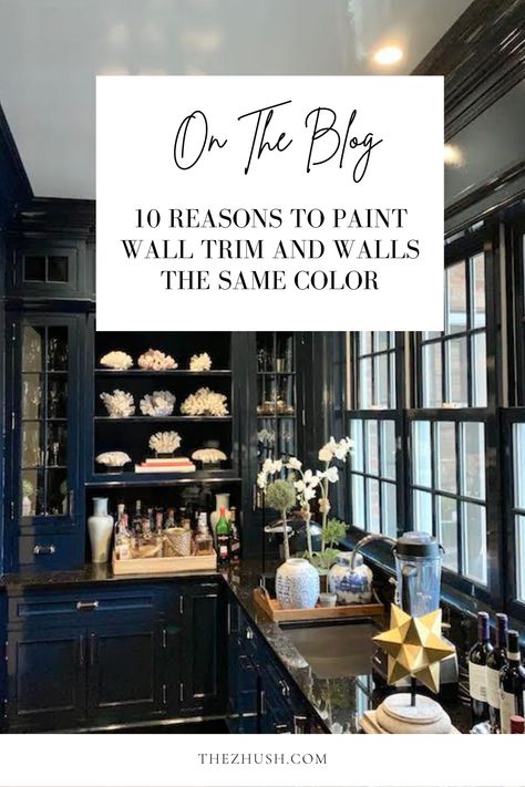 Painted Walls And Ceiling Same Color, Matching Trim And Wall Color, Dark Walls And Trim, Paint Trim And Walls Same Color, Painted Trim And Walls Same Color, Trim Painted Same Color As Walls, Same Color Walls And Trim, Trim Same Color As Wall, Painting Trim Same Color As Walls