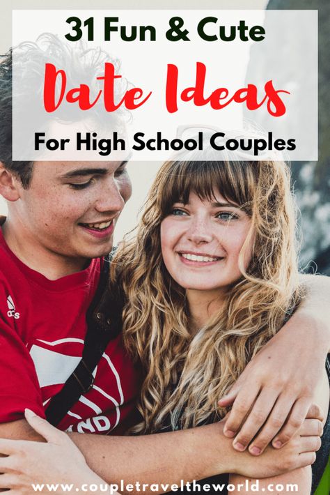 31 Cute date ideas for High School, Teenage Couples (From a once teenage couple!) Here you fill find the very best and totally adorable cheap, fun & date ideas for a millennial couple at high school! Dates ideas include all seasons including summer, winter, fall and spring. The very best first date ideas here! #dateideas #teenager #teendating #teendate #datenight #date High School Dating Aesthetic, Fun First Date Ideas, Fun Games For Teenagers, High School Dating, Crush Goals, High School Couples, First Date Ideas, High School Plays, Dates Ideas