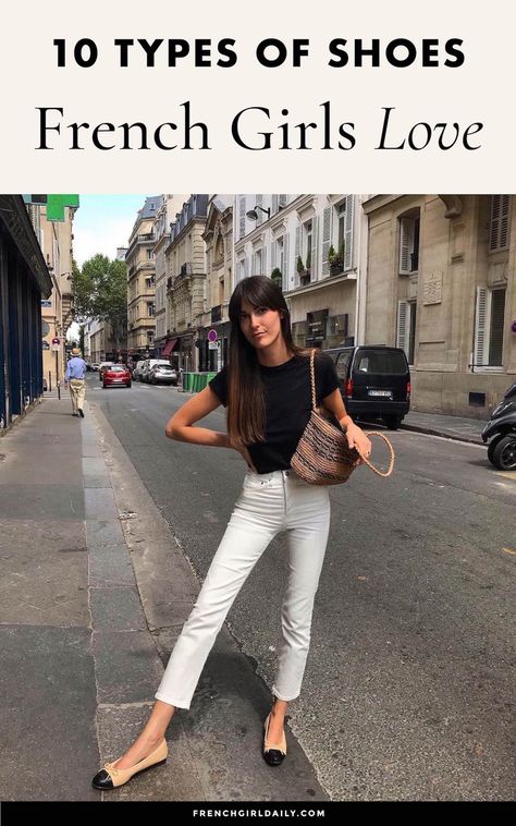 10 Types of Shoes French Girls Love #frenchgirlstyle #frenchstyle Vintage Tea Dress, French Wardrobe, Parisian Look, Jeanne Damas, French Girl Style, French Girls, Looks Street Style, French Chic, French Women