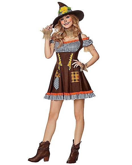 Adult Sunflower Scarecrow Costume - Spirithalloween.com Scarecrow Costume Women, Marshmallow Costume, Sunflower Scarecrow, Toddler Boy Costumes, Halloween Costumes Scarecrow, Toddler Costumes Girl, Scarecrow Costume, Stranger Things Costume, Classic Halloween Costumes