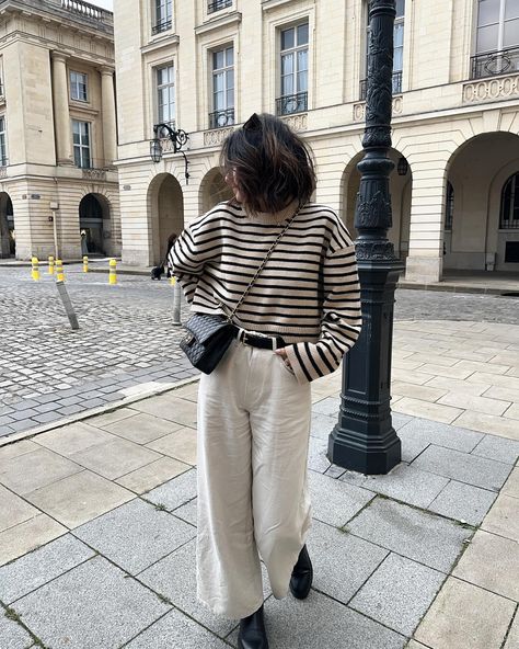 🌦️ ~ ~ ~ #inspo #ootd #outfit #mariniere Mariniere Outfit, Pullovers Outfit, Ootd Outfit, Ootd, Fashion Outfits, Collage, Red, Pins