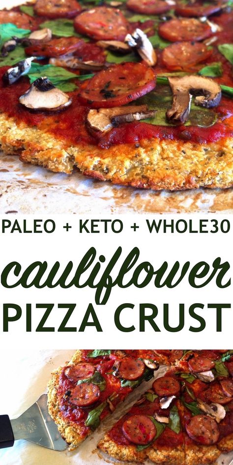 Keto Whole 30, Healthy Pizza Crust, Tartiflette Recipe, Pizza Vegana, Paleo Cauliflower, Paleo Pizza, Cauliflower Pizza Crust, Diner Recept, Boiled Egg Diet Plan