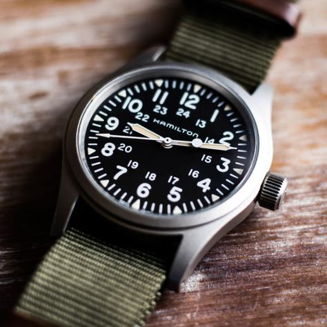 Hamilton Field Khaki, Hamilton Khaki Field Mechanical, Khaki Field Mechanical, Hamilton Watch Khaki, Hamilton Khaki Field Automatic, Hamilton Watches, Vintage Military Watches, Hamilton Jazzmaster, Hamilton Khaki Field