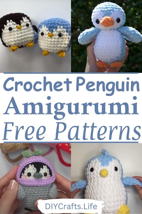 Crochet Penguin Patterns For Cute Amigurumis & Toys - DIY Crafts Free Crochet Pattern Penguin, Funny Amigurumi Free Crochet, Free Crochet Penguin Pattern, Amigurumi Penguin Free Pattern, Free Penguin Crochet Pattern, Silly Crochet Patterns, Crochet Penguin Pattern Free, Penguin Amigurumi Free Pattern, Crochet Penguin Amigurumi