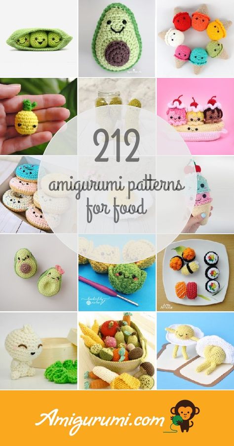 212 Food Amigurumi Patterns - Page 5 Food Amigurumi, Amigurumi Food, Crochet Food, Crochet Amigurumi Free Patterns, Crochet Amigurumi Free, Premium Food, Baby Crafts, Amigurumi Free, Amigurumi Free Pattern