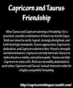 Cap and Taurus Friends Capricorn And Taurus Relationship, Scorpio And Capricorn Friendship, Taurus Friend, Capricorn Truths, Capricorn Relationships, Capricorn Compatibility, Capricorn And Taurus, Capricorn Girl, Scorpio And Capricorn