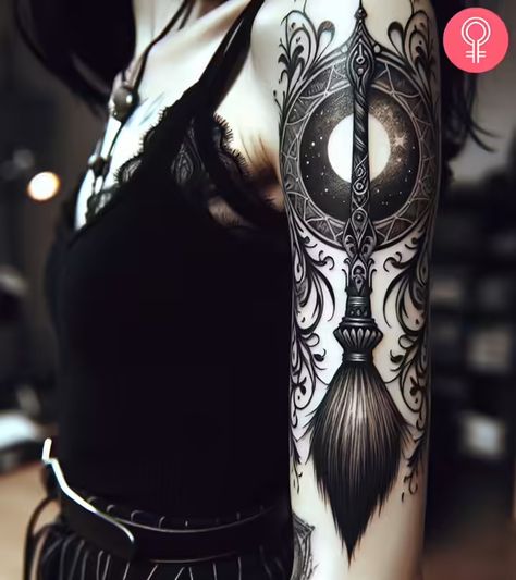 8 Best Witch Broom Tattoo Ideas With Meanings Witch Broom Tattoo, Broom Tattoo, Breathe Symbol, Witch Meaning, Traditional Witchcraft, Face Care Tips, Witch Tattoo, Amazing Body, Witch Broom