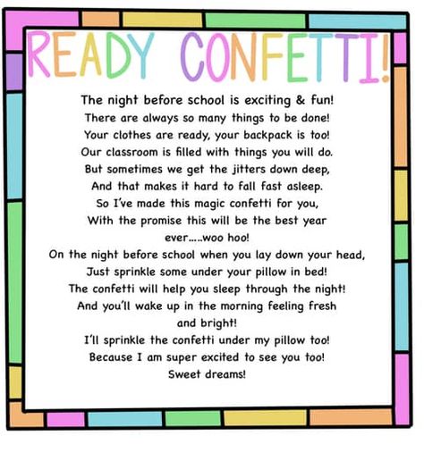 Ready confetti tag | TPT Ready Confetti Preschool, Ready Confetti Kindergarten, Ready Confetti, Night Before School, Lesson Planning, Preschool Teacher, School Fun, Teachers Pay Teachers, First Grade