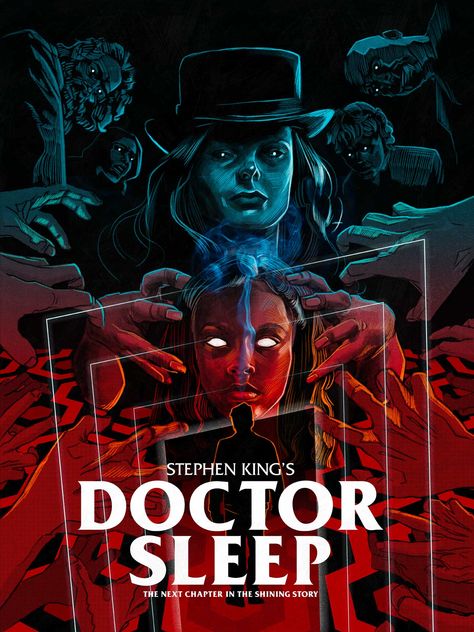 Doctor Sleep Aesthetic, Doctor Sleep Poster, Doctor Sleep Movie, Dr Sleep, Famous Movie Posters, Commercial Illustration, Horror Prints, Doctor Sleep, Stephen King Movies