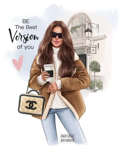 Illustration Beginner, Anastasia Kosyanova, Be The Best Version Of You, September 23, Artist Drawing, Art Instagram, Be The Best, Fall Vibes, Digital Painting