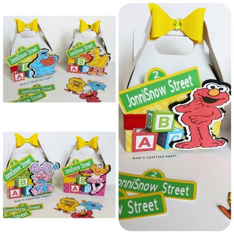 Sesame Street Birthday Party, Elmo Birthday, Sesame Street Birthday, Gable Boxes, Party Favor Boxes, Party Needs, Party Stores, Party In A Box, Sons Birthday