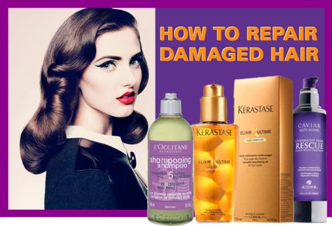 If you’re tired of combating dry, frizzy, damaged hair, it’s time to stop the on-going battle with your hair, and get the shiny, healthy hair you want. This Beauty Guide shares tips showing how to repair damaged hair in 5 easy steps. Natural Hair Repair, Shiny Healthy Hair, Products For Damaged Hair, Stop Hair Breakage, Repair Damaged Hair, Beauty Guide, Dry Damaged Hair, Hair Remedies, Hair Routine