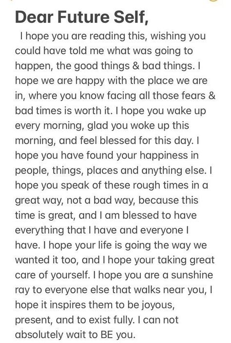 Pin on All Dear My Future Self, Things To Say To Your Future Self, How To Write A Letter About Feelings, To My Future Self Letters, Dear Future Me Letters, How To Write About Yourself In Diary, Letter To Yourself Inspiration, To Future Self, Note To Future Self Journal