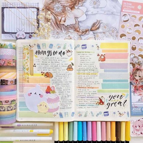 Washi tape isn't just pretty, but also very functional. Check these 13 easy but useful washi tape trick to improve your Bullet Journal. Get more creative with your setups and start using that beautiful washi tape stash you have in your stationery trolley. #mashaplans #bujoideas #bulletjournaljunkies #bulletjournaltricks Journal Washi Tape Ideas, Bullet Journal Washi Tape Ideas, Decorate Your Notebook, Washi Tape Journal, Washi Tape Ideas, Bullet Journal Key, Tape Projects, Tape Ideas, Duct Tape Crafts