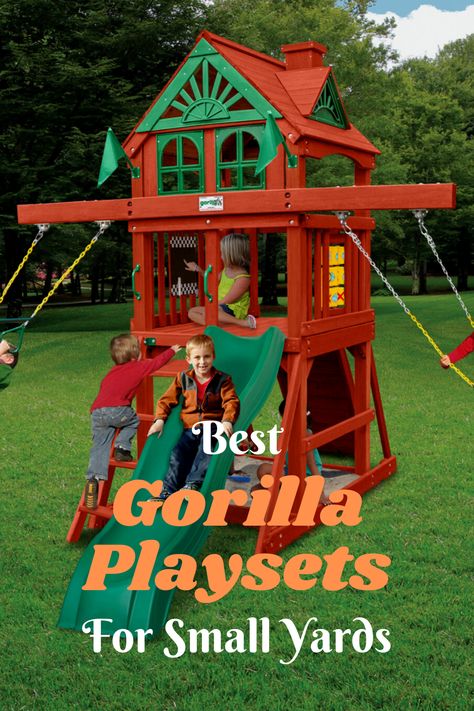 Playsets For Small Backyards, Playset For Small Backyard, Diy Playset Outdoor Small Yard, Small Playsets For Small Backyards, Small Yard Playset, Small Outdoor Playset, Small Backyard Playset, Play Sets Outdoor For Kids, Small Playground Backyard