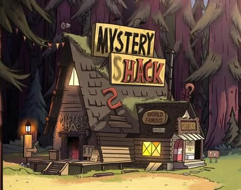 Gravity Falls Secrets, Gravity Falls Dipper, Mystery Shack, Desenhos Gravity Falls, Cartoon House, Arte 8 Bits, Gravity Falls Art, Fall Birthday, Cartoon Shows