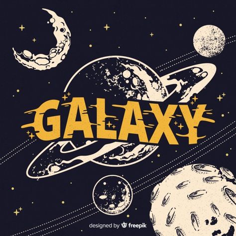 Galaxy Vector, Vintage Posters Retro, Retro Galaxy, Retro Space Posters, 70s Wall Art, Astronaut Illustration, Space Icons, Vintage 501, Galaxy Poster